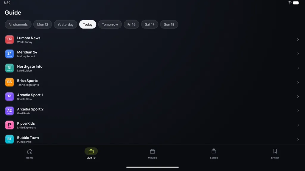 Tablette program rehberi